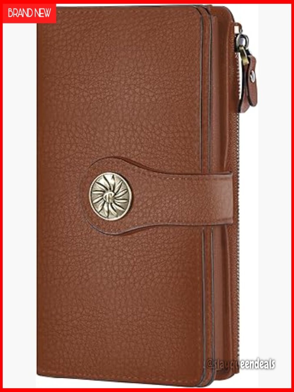 Large Capacity RFID Blocking Trifold Wallet Clutch with 25 Card Slots